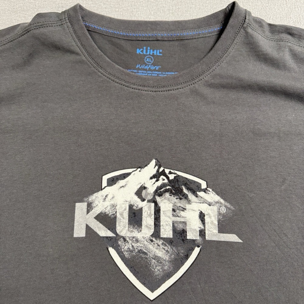 KUHL Wildfibre‎ Shirt Mens XL Gray Outdoors Casual Comfort Short Sleeve  Organic - Picture 3 of 11
